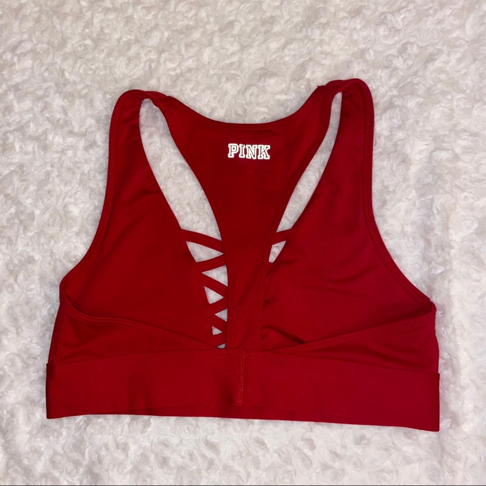 Red PINK Sports Bra